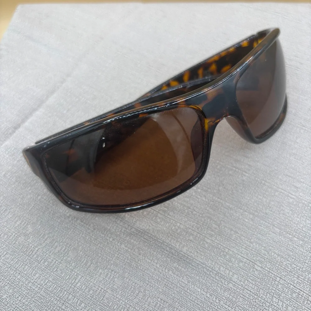 Nitrogen 7025 Tortoise Shell Wrap Sunglasses Brown Lens Sport Rectangular Mens